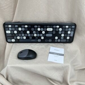 Mofii Wireless Keybaord & Mouse Black‎ Grey Number Pad for Computer Laptop